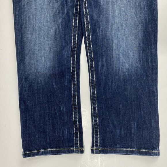 BKE Straight Crop Jeans 28 Dakota Midrise Denim Blue Cropped Dark EUC - Picture 7 of 11